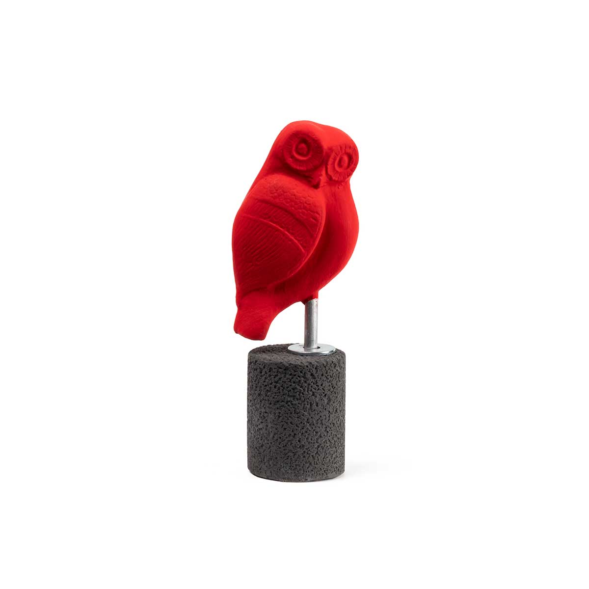 Wisdom Owl Sculpture — Red