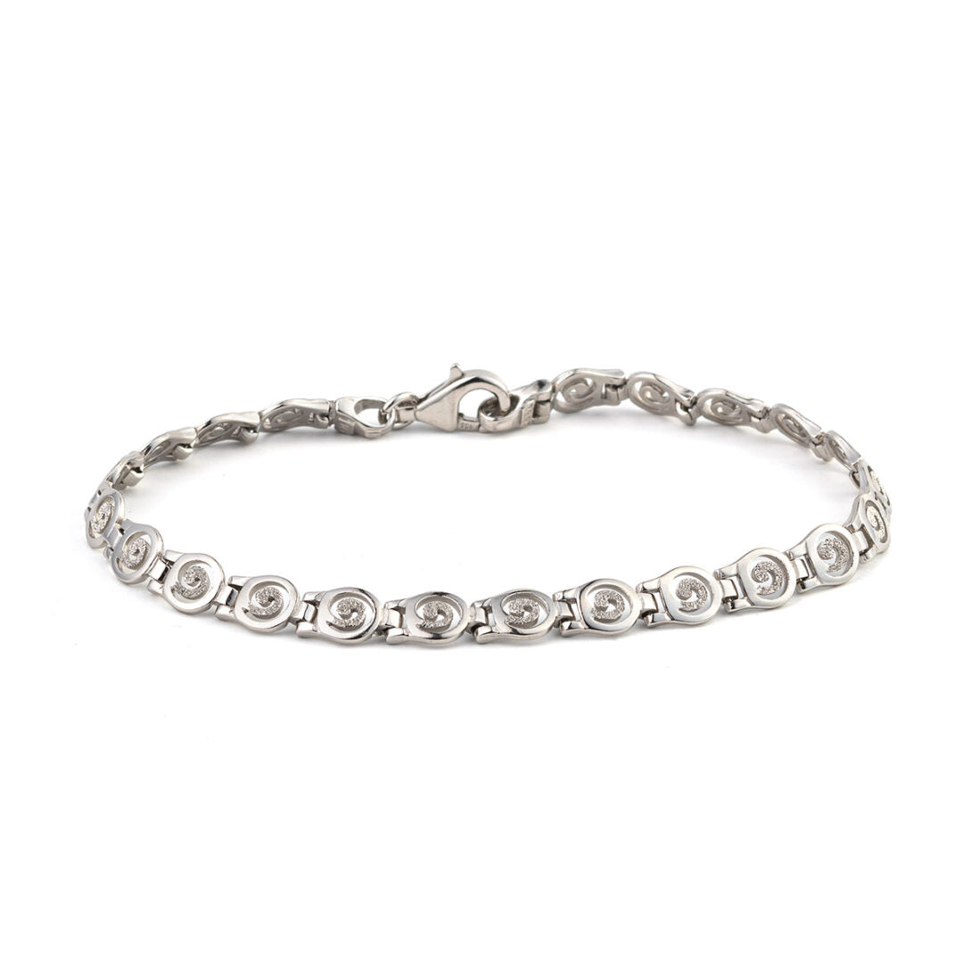 Spiral Link Bracelet in 925 Sterling Silver