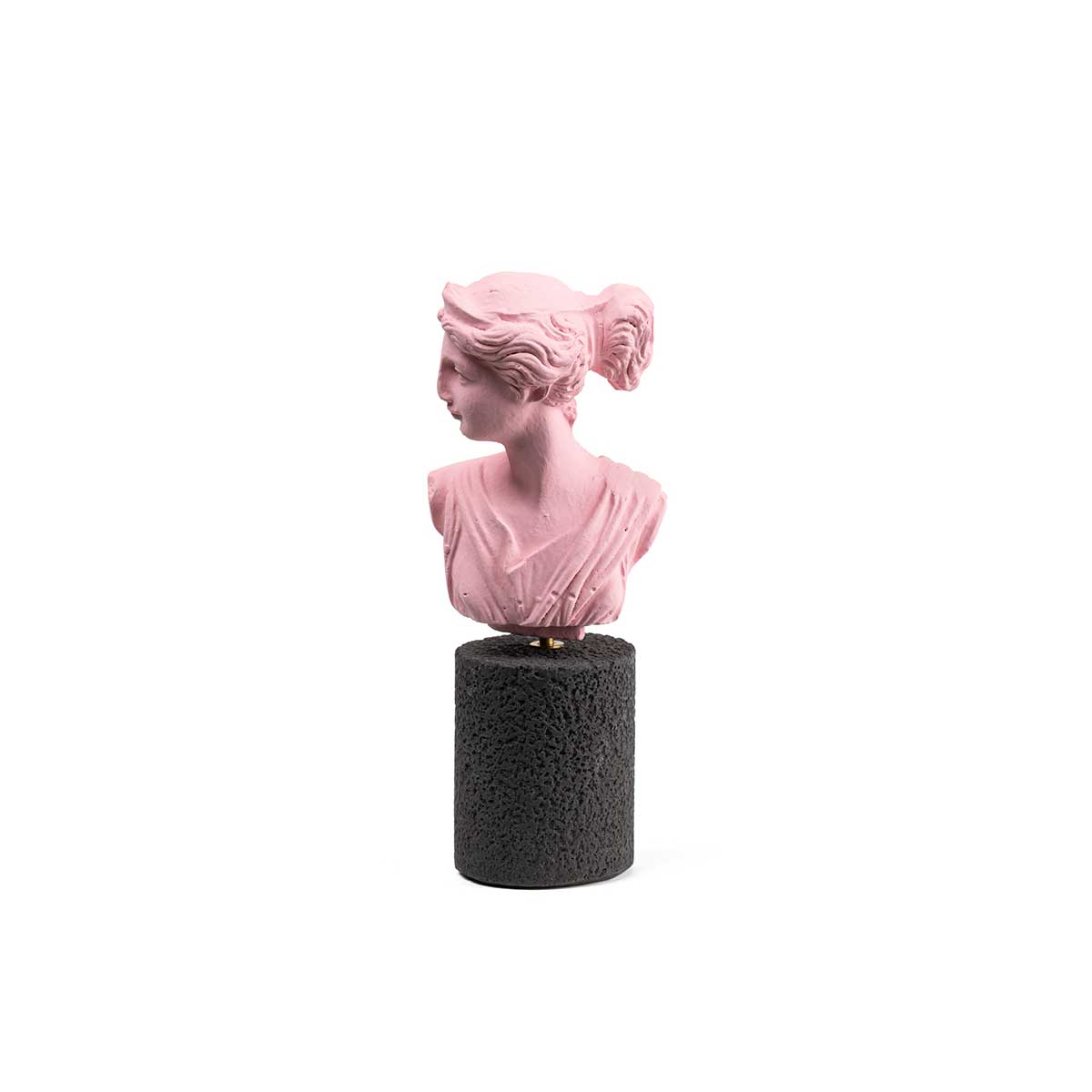 Artemis Greek Goddess Bust Statue – Classical Mythology Sculpture Décor — Pink