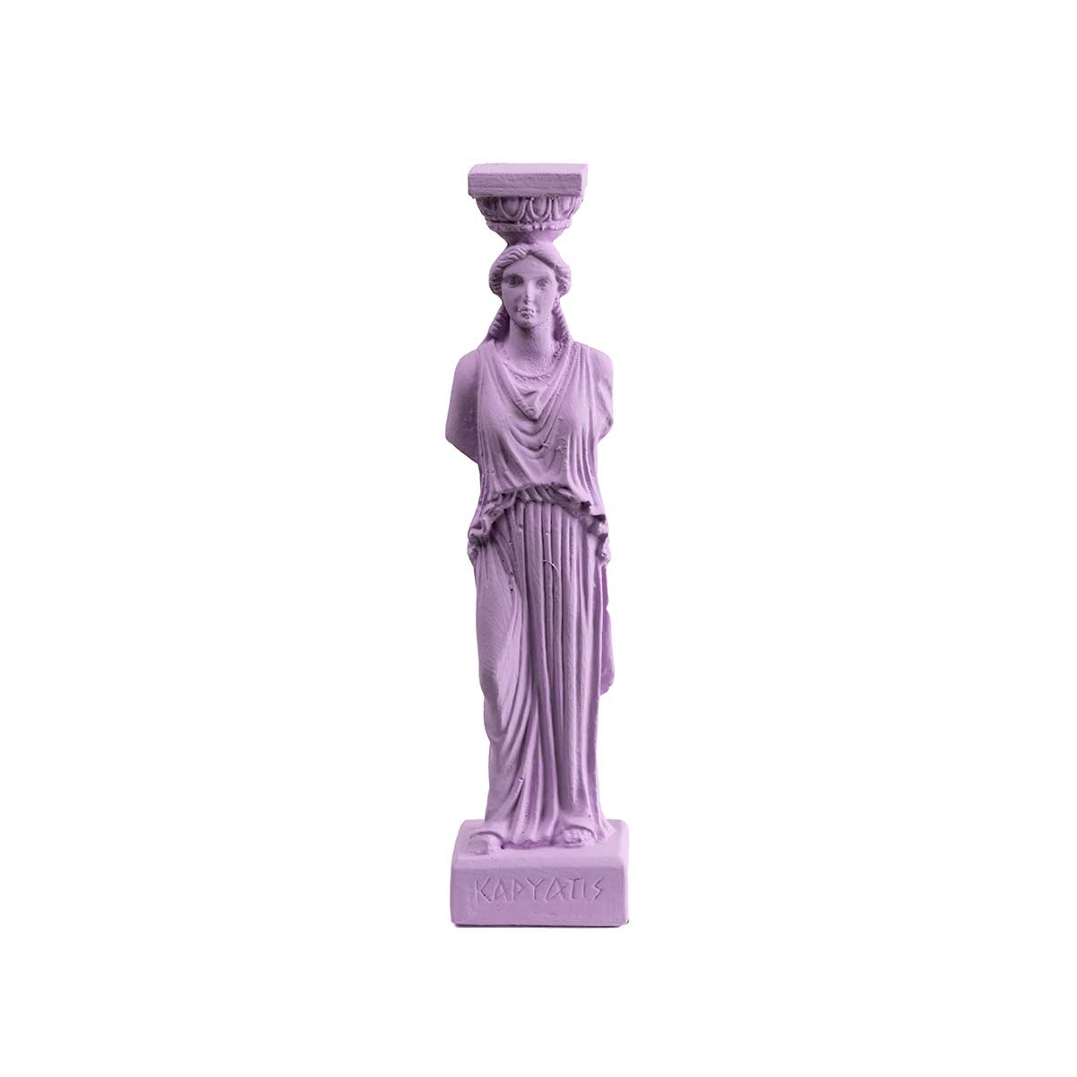 Caryatid Small Statue – Maiden Female Figure – Erechtheion Acropolis of Athens — Purple