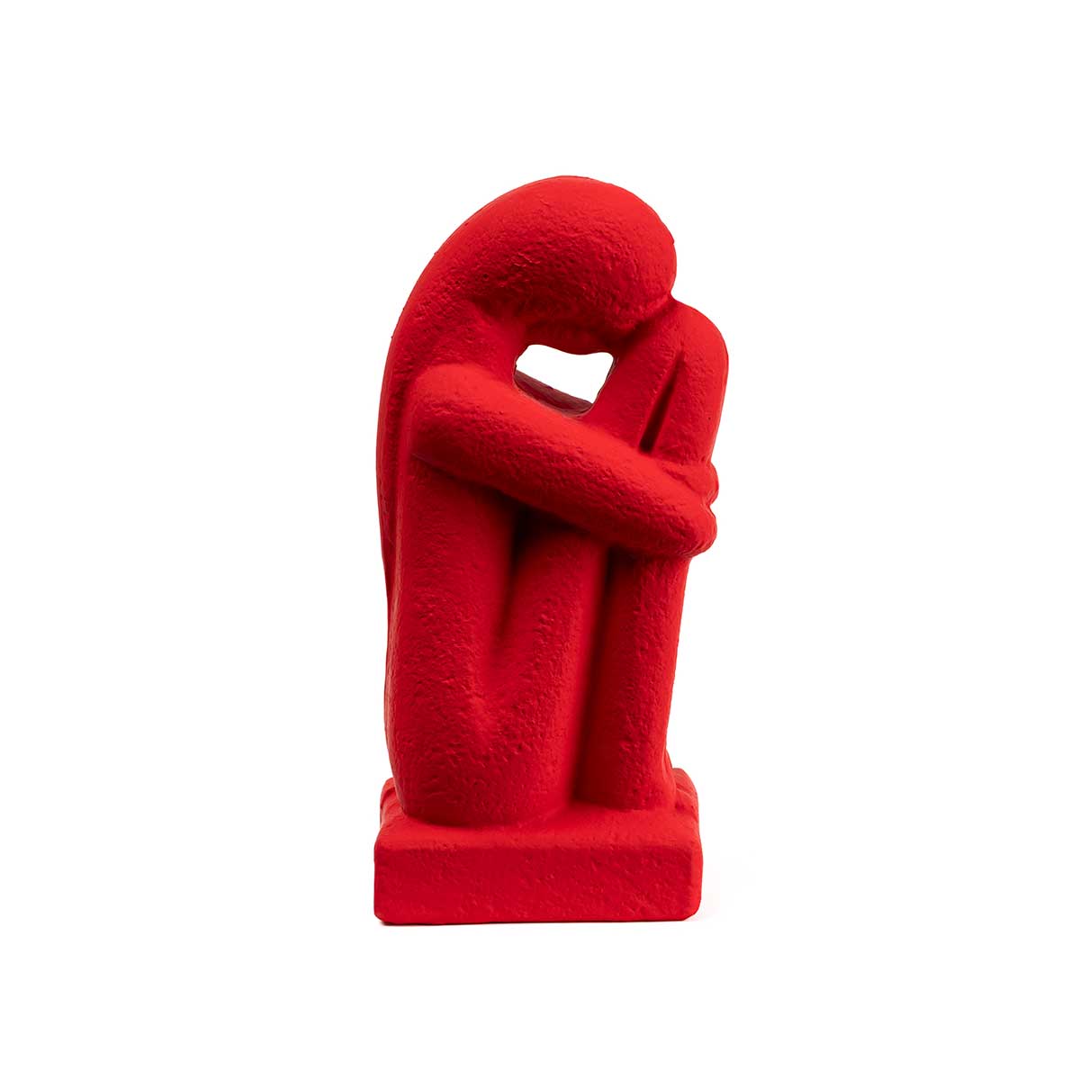 Woman in Contemplation Sculpture — Red