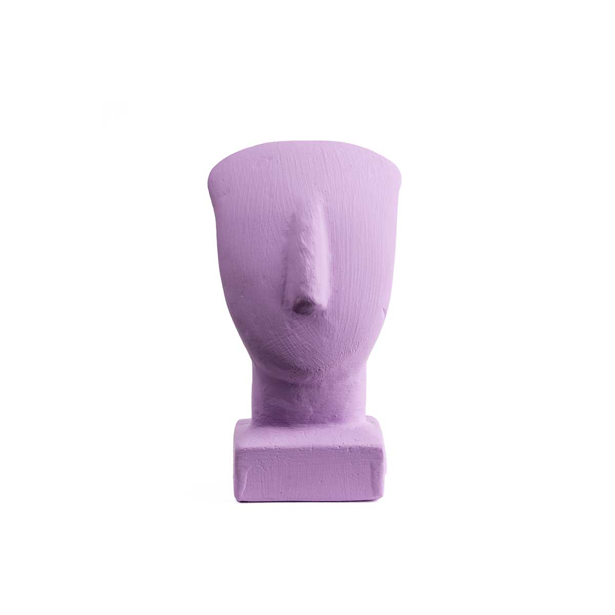 Cycladic Head Figurine – Ancient Aegean Inspired Sculpture — Lilac