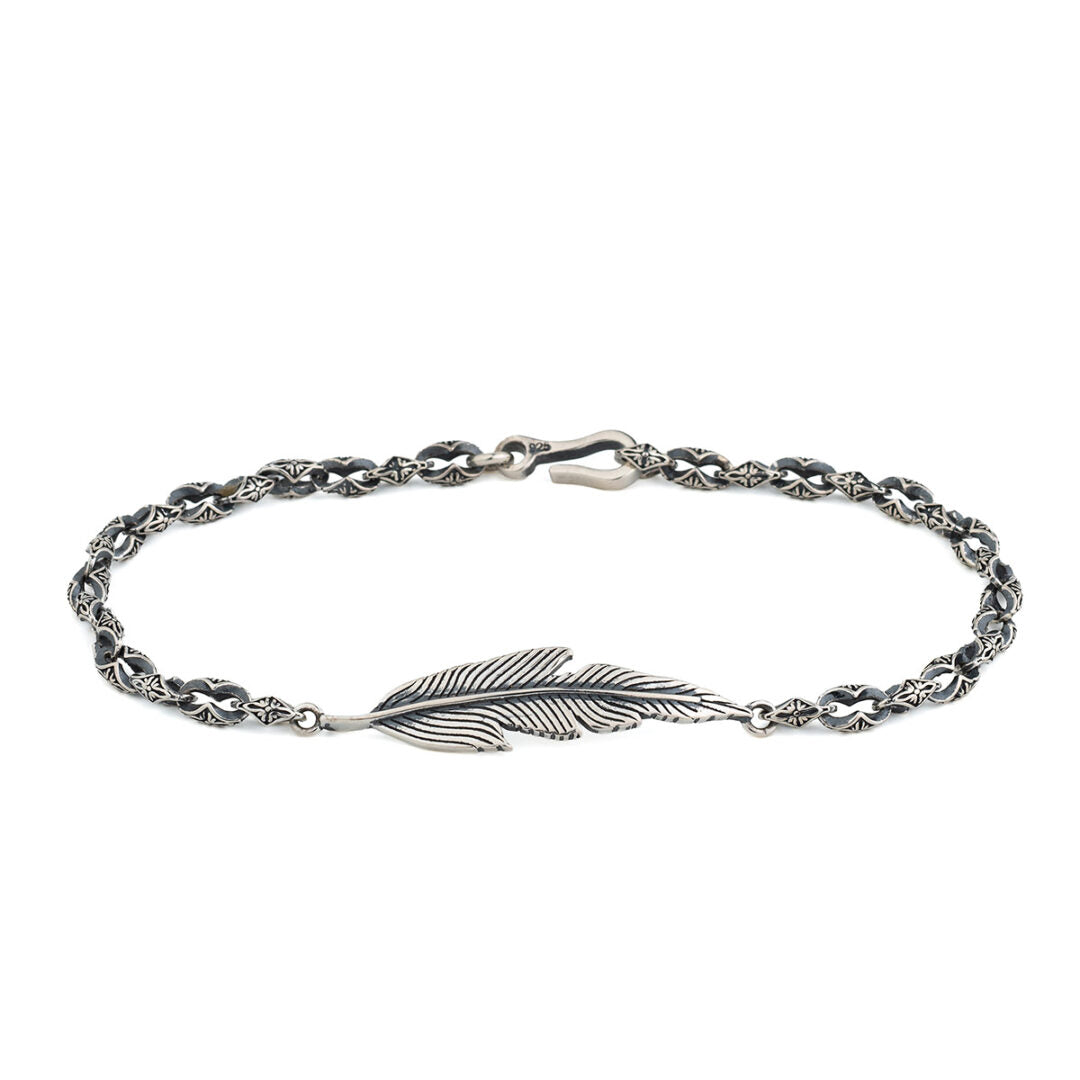 Feather Chain Bracelet - 925° Sterling Silver