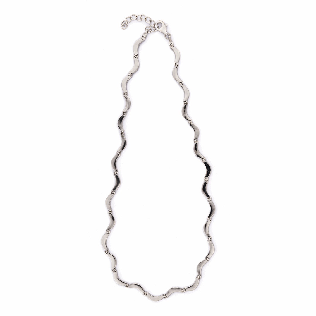 Sterling Silver and Blue Opal Necklace