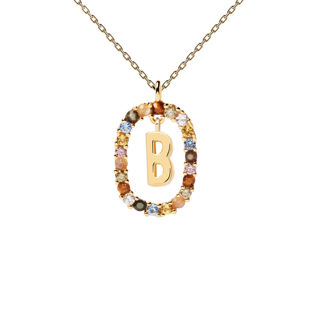 PD Paola Letter B Necklace - 18k Gold plating