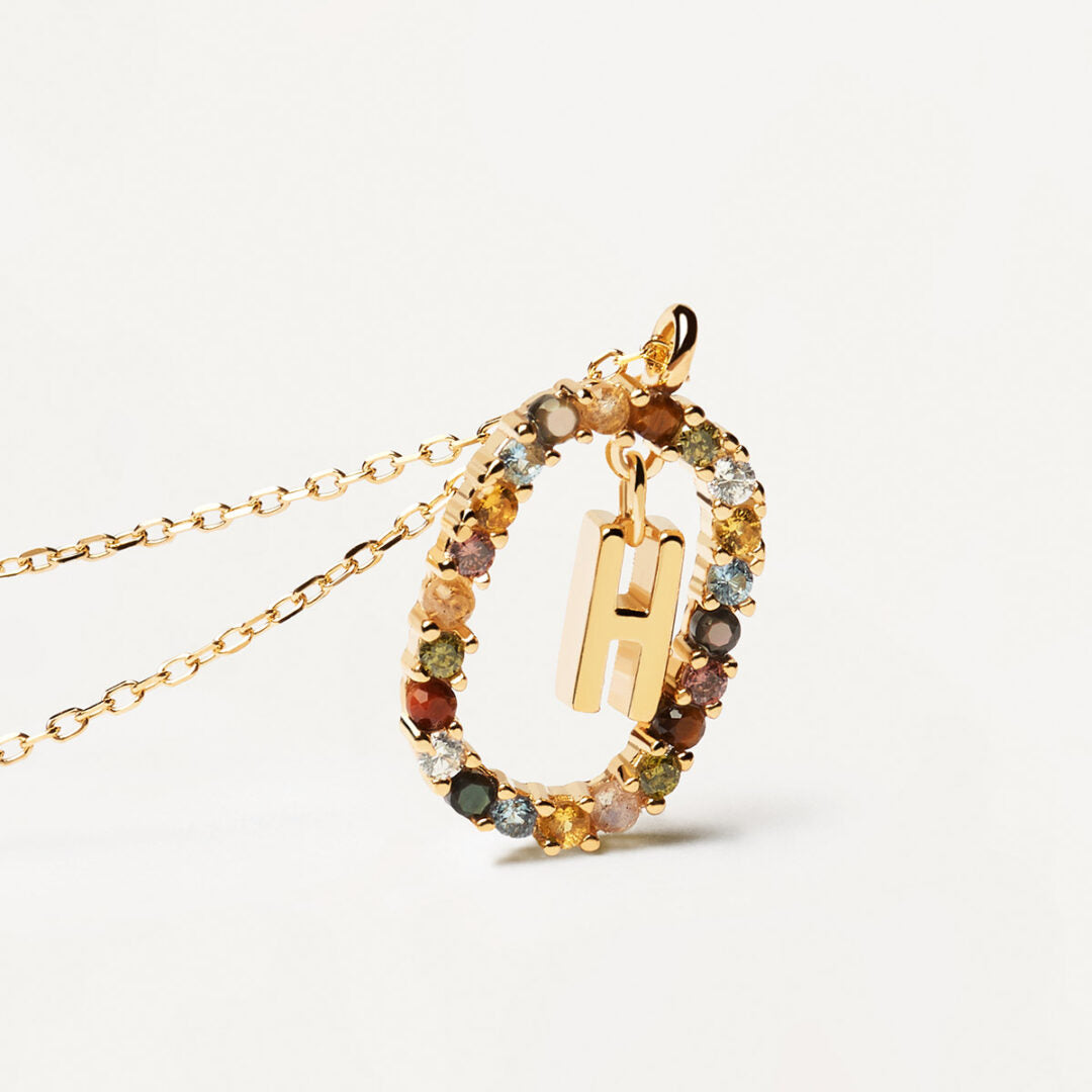 PD Paola Letter H Necklace - 18k Gold plating