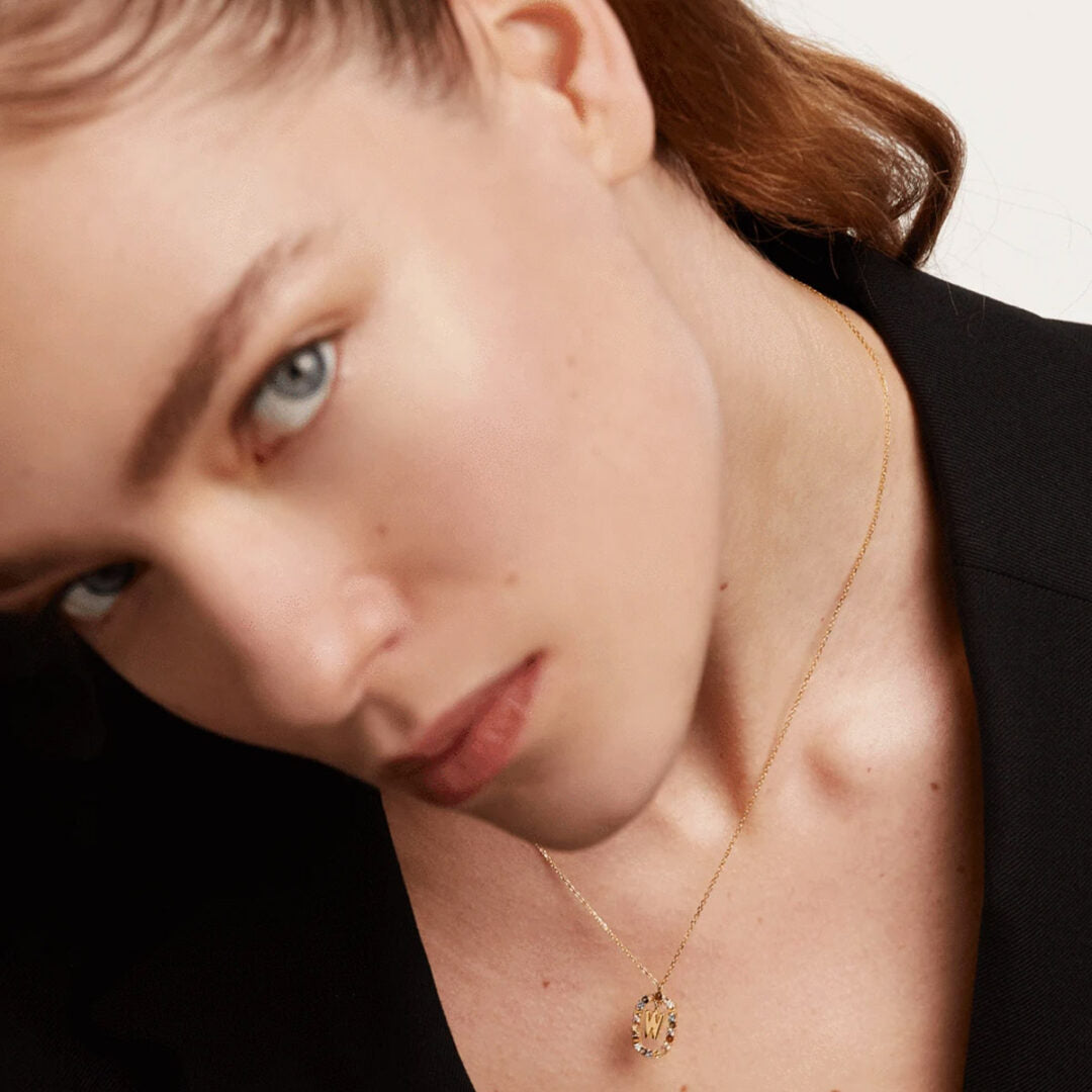 PD Paola Letter W Necklace - 18k Gold plating