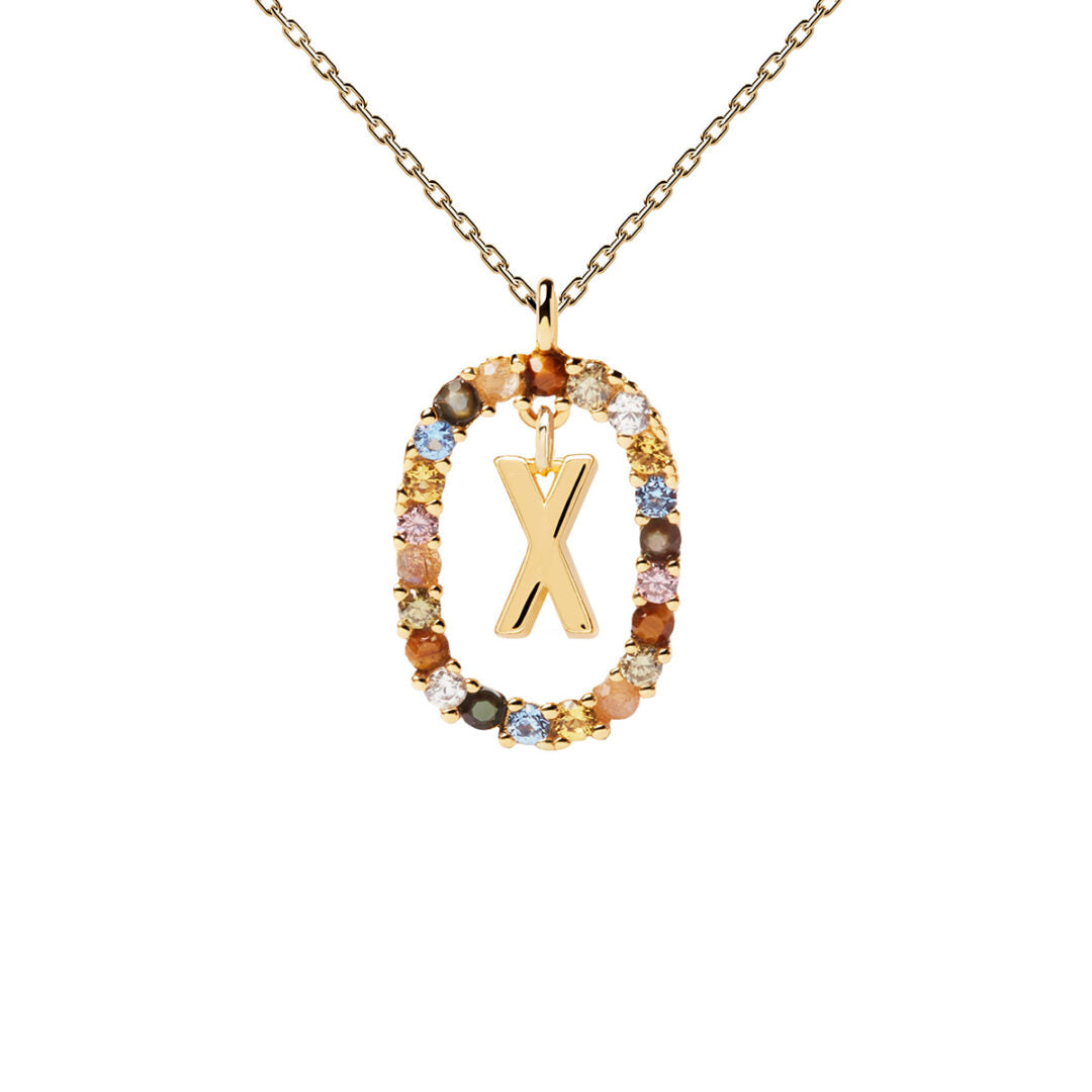 PD Paola Letter X Necklace - 18k Gold plating
