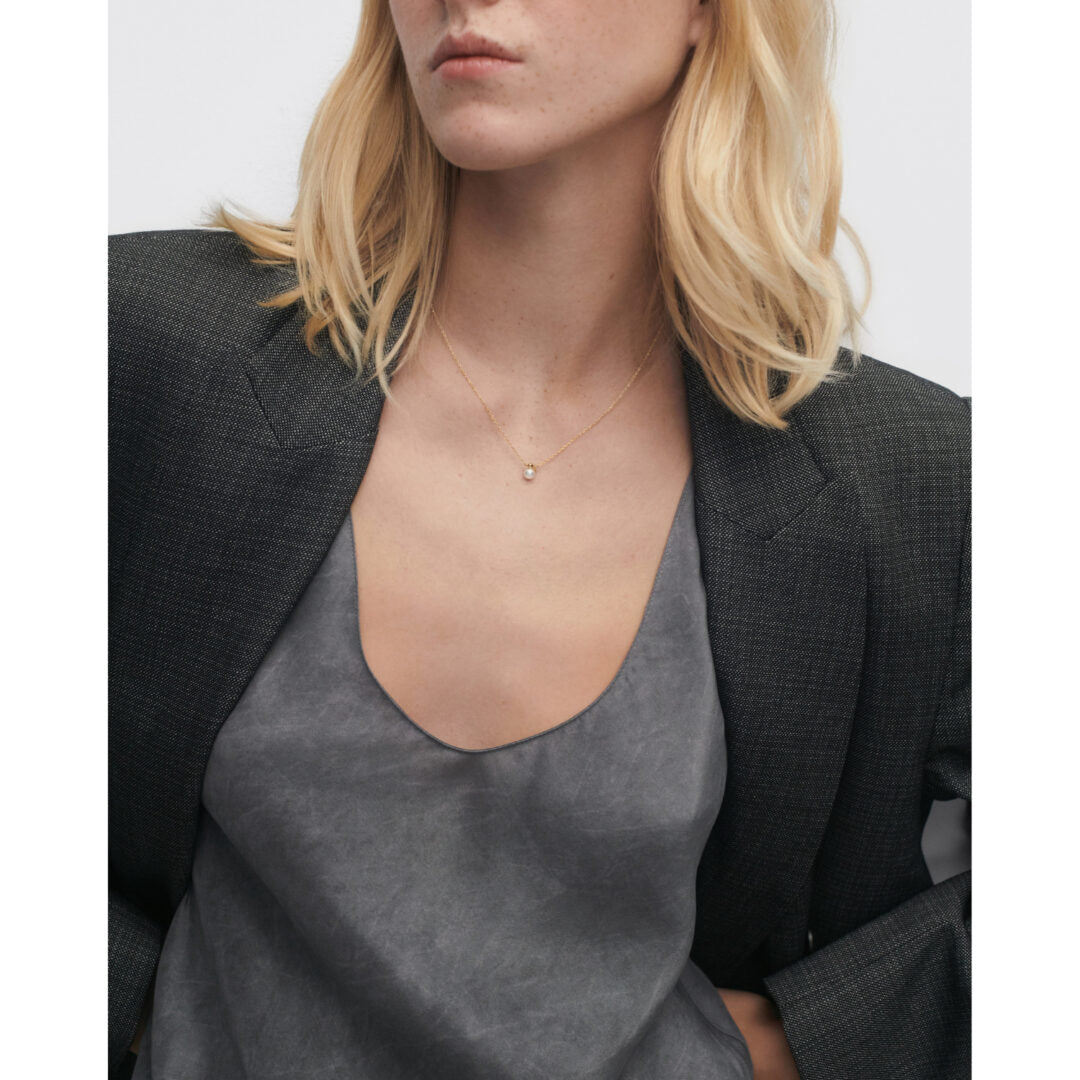 PDPAOLA La perla solitary necklace