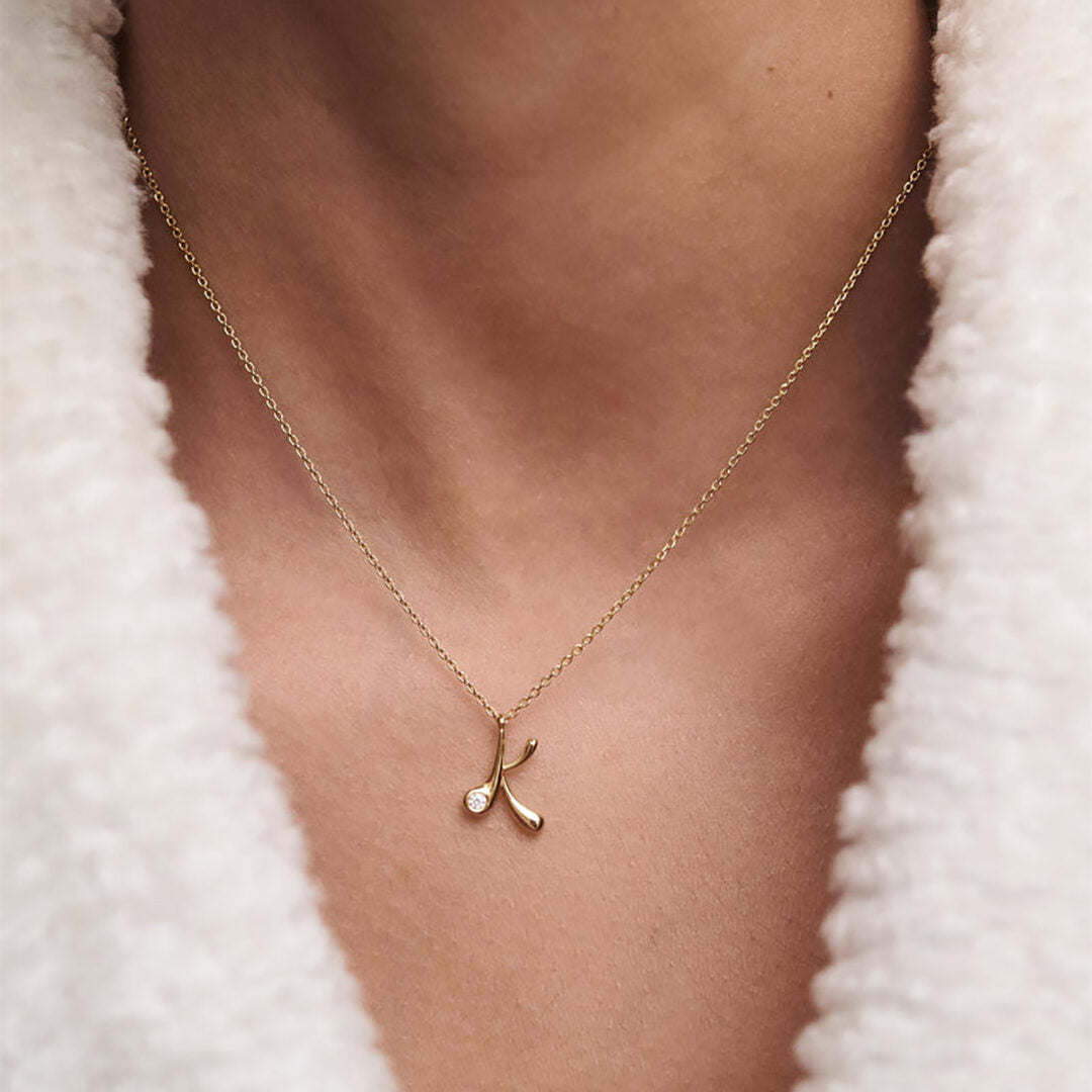 PDPAOLA K Initial Pendant Necklace
