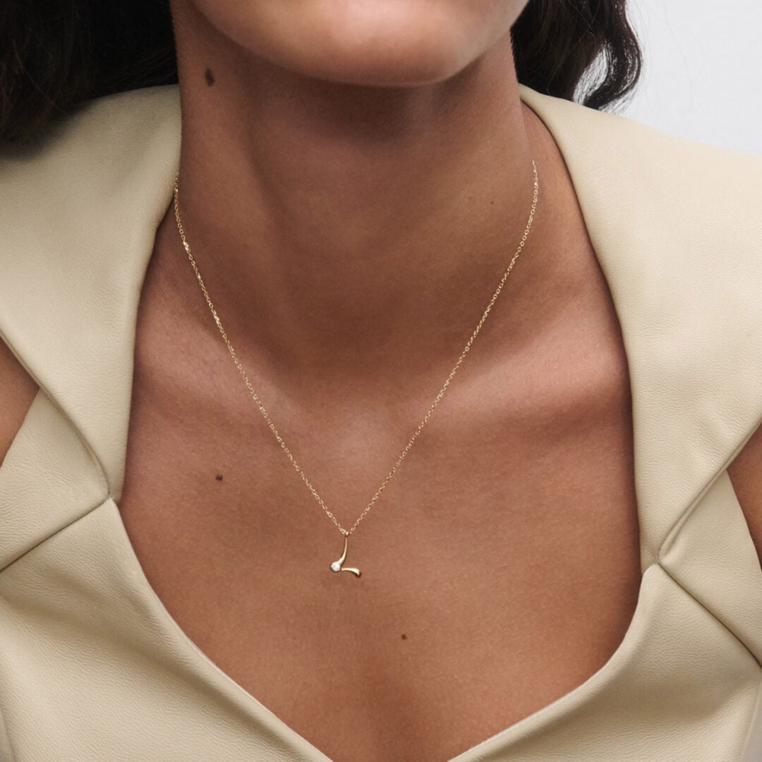 PDPAOLA L Initial Pendant Necklace