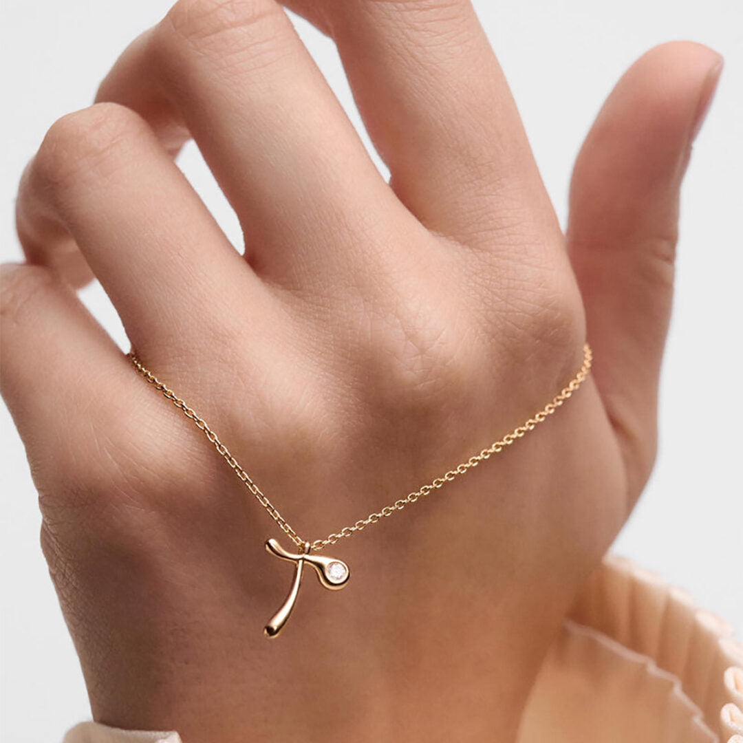 PDPAOLA T Initial Pendant Necklace