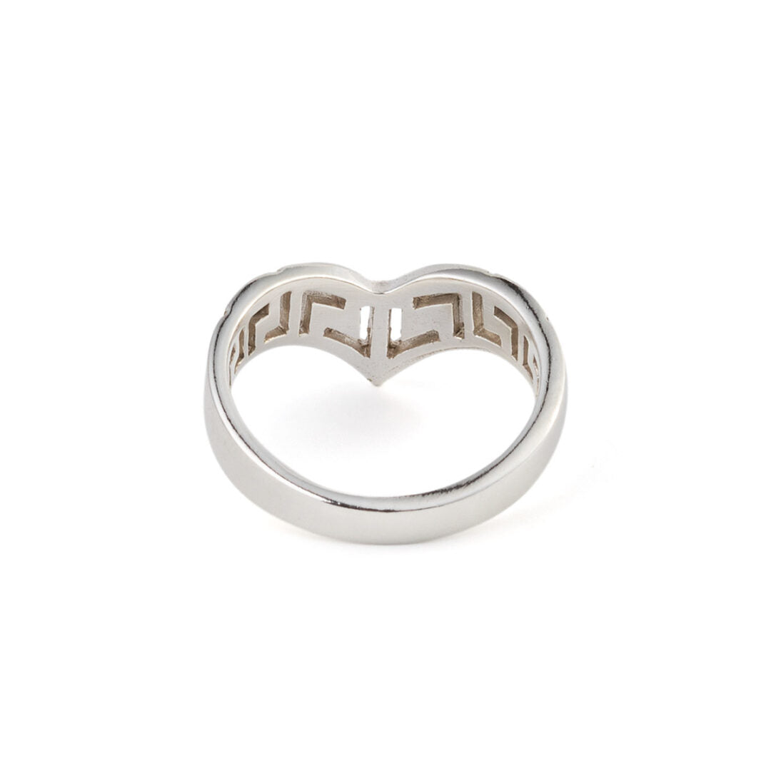 Greek Key Ring in 925 Sterling Silver