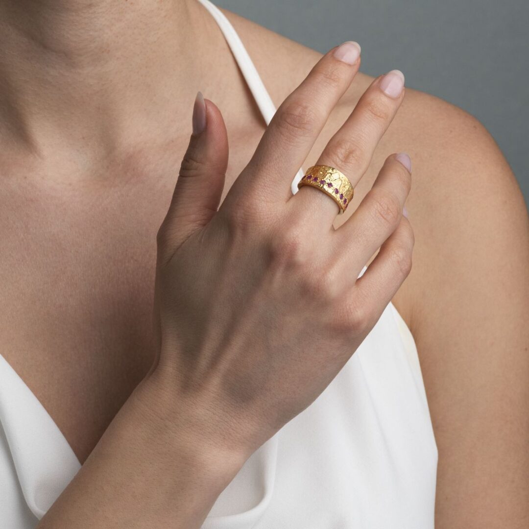 Vintage Ruby Ring – 925 Sterling Silver and Gold Plated