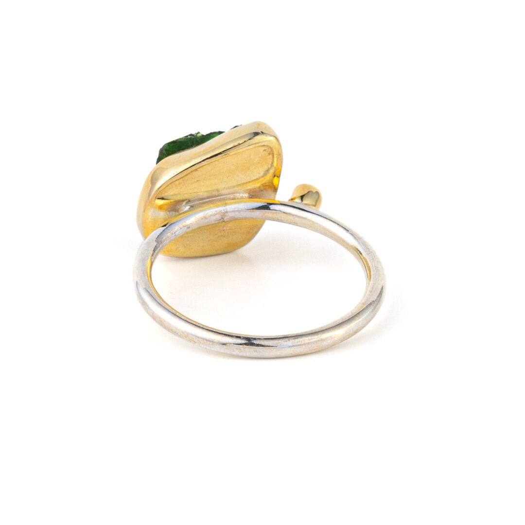 Δαχτυλίδι Diopside – Ασήμι 925 Επιχρυσωμένο