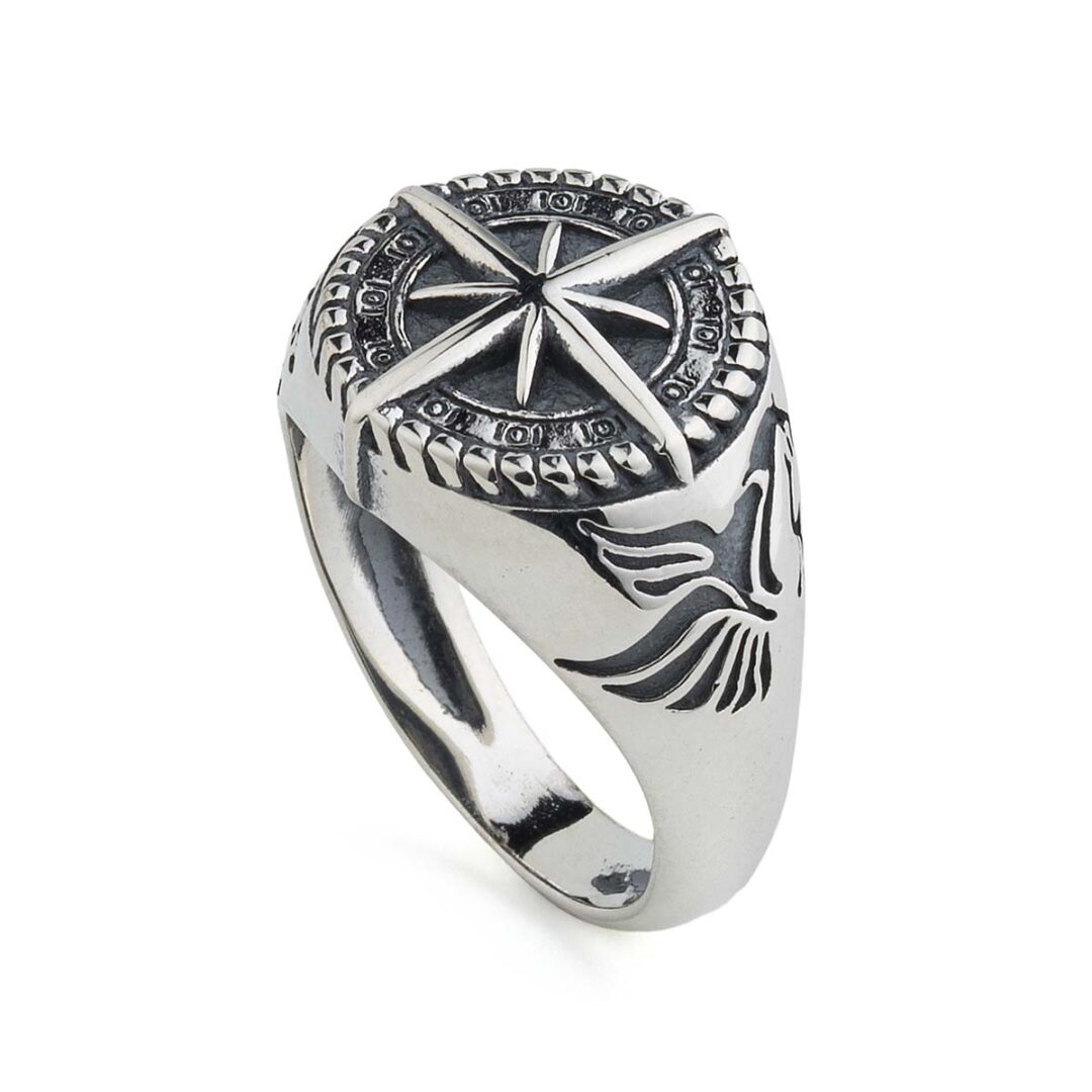 Compass Ring - 925 Sterling Silver