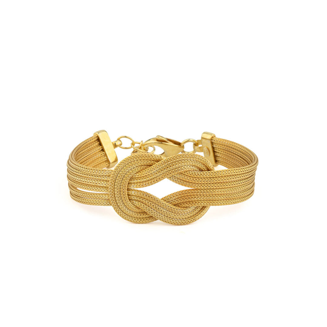 Hercules Knot Chain Bracelet - 925 Sterling Silver Gold Plated