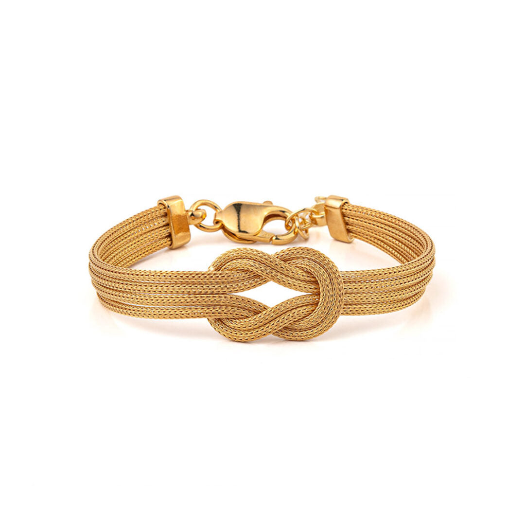 Knot Chain Bracelet Gold Plated