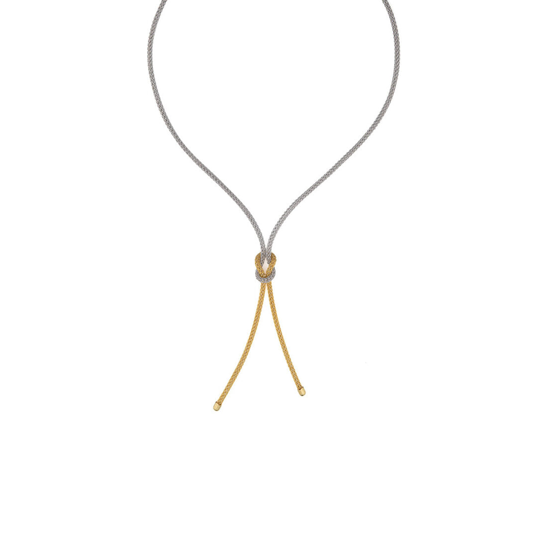 Hercules Knot Chain Necklace - 925 Sterling Silver Gold Plated