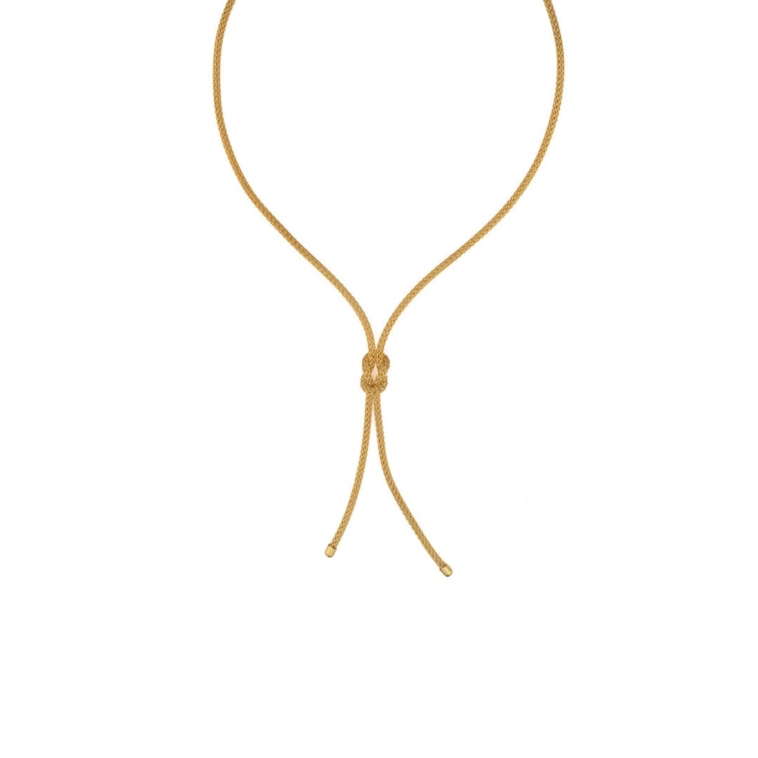 Hercules Knot Chain Necklace - 925 Sterling Silver Gold Plated