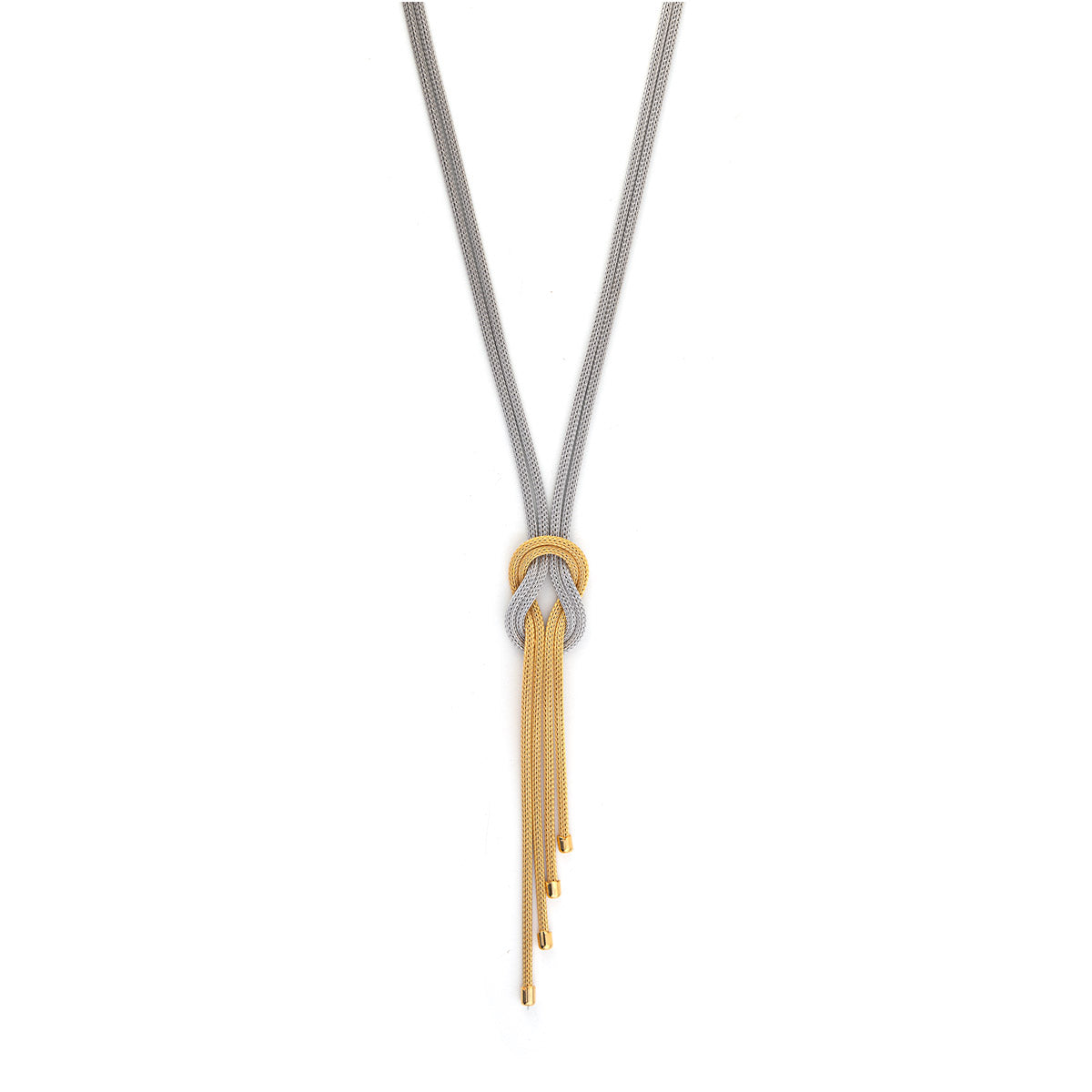 Knot Chain Necklace - 925 Sterling Silver Gold Plated