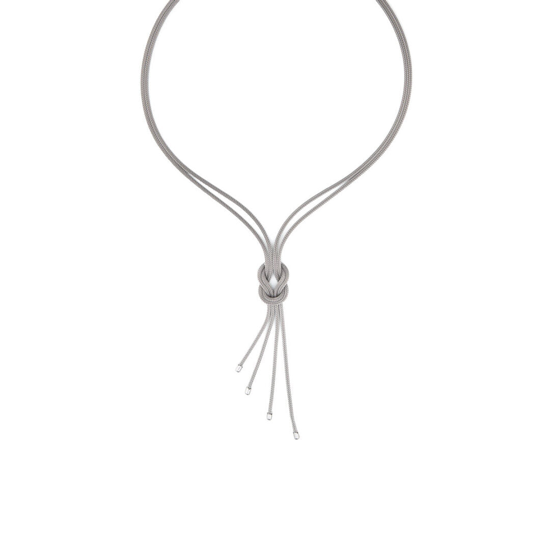 Knot Chain Necklace - 925 Sterling Silver Gold Plated