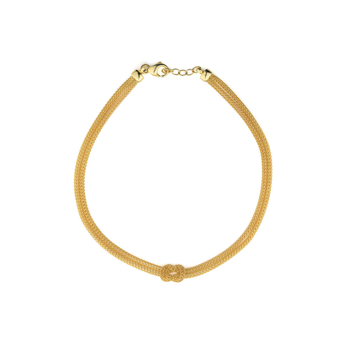 Choker Hercules Knot Chain Necklace - 925 Sterling Silver — Gold