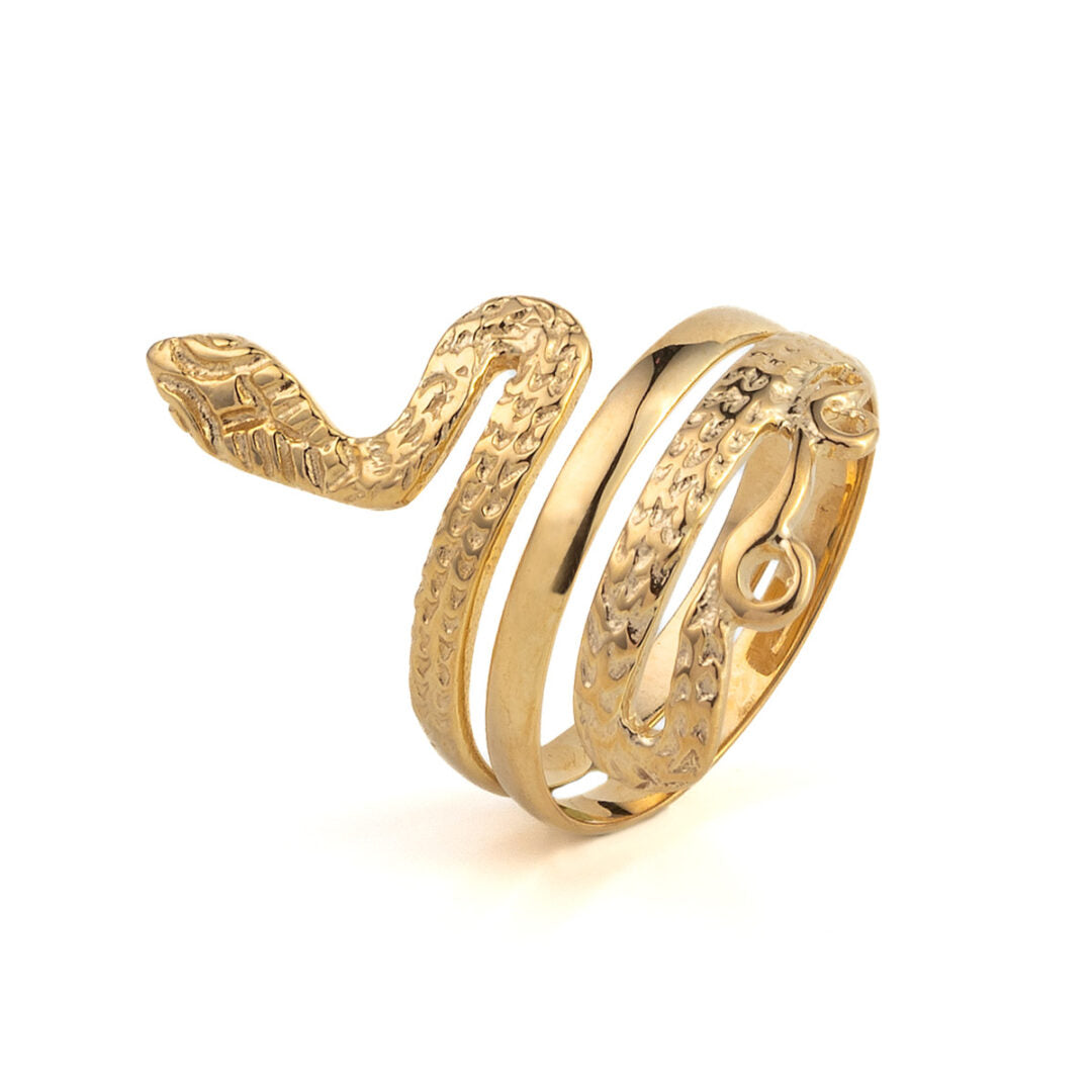 14K Gold Snake Ring