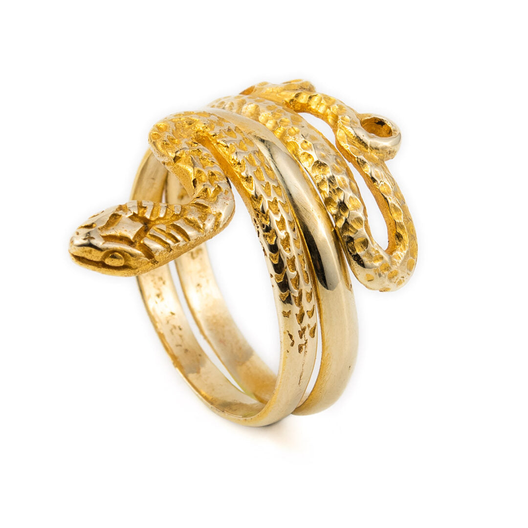 14K Gold Snake Ring