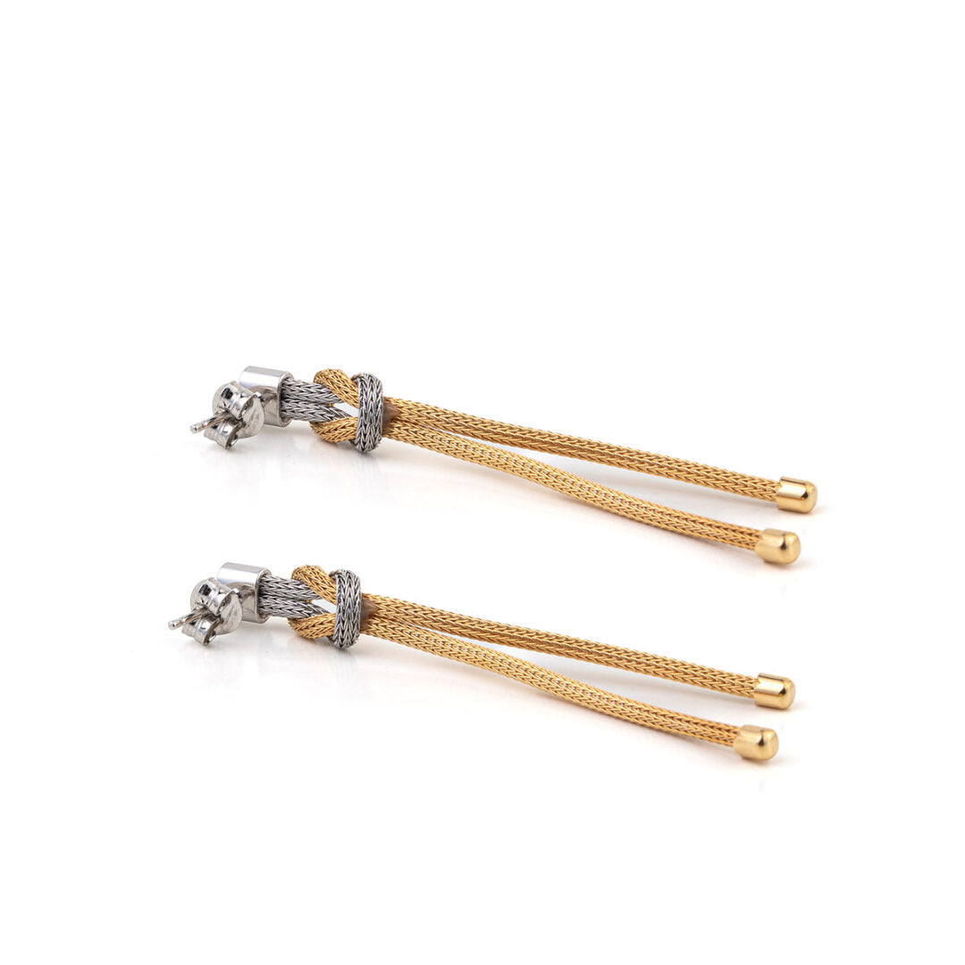 Knot Earrings Gold Plated and Sterling Silver