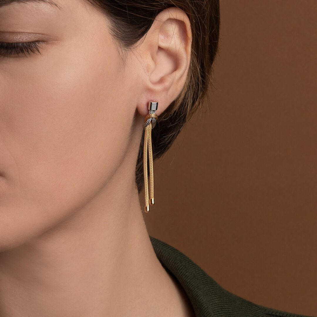 Knot Earrings Gold Plated and Sterling Silver