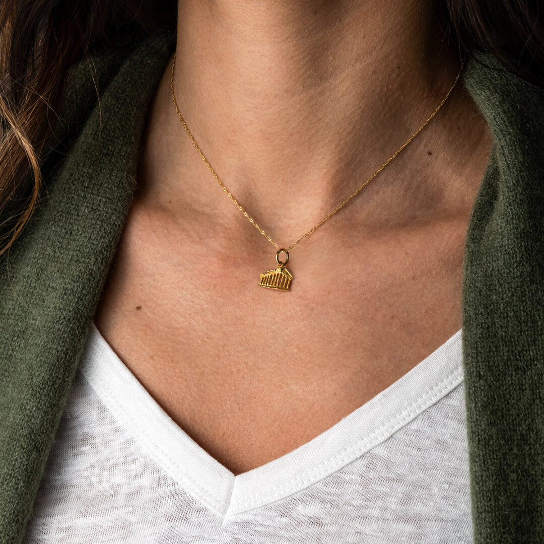 Parthenon Acropolis - 14K Gold Pendant
