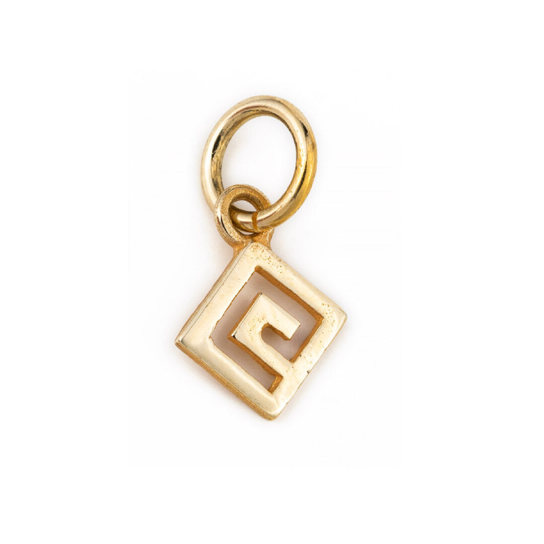 Gold Meandros Pendant