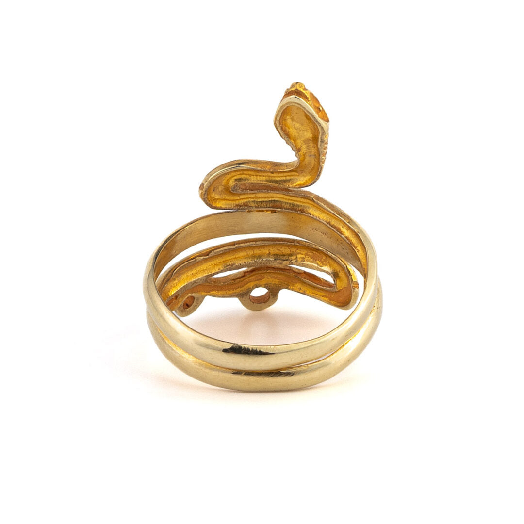 14k Solid Gold Snake Ring