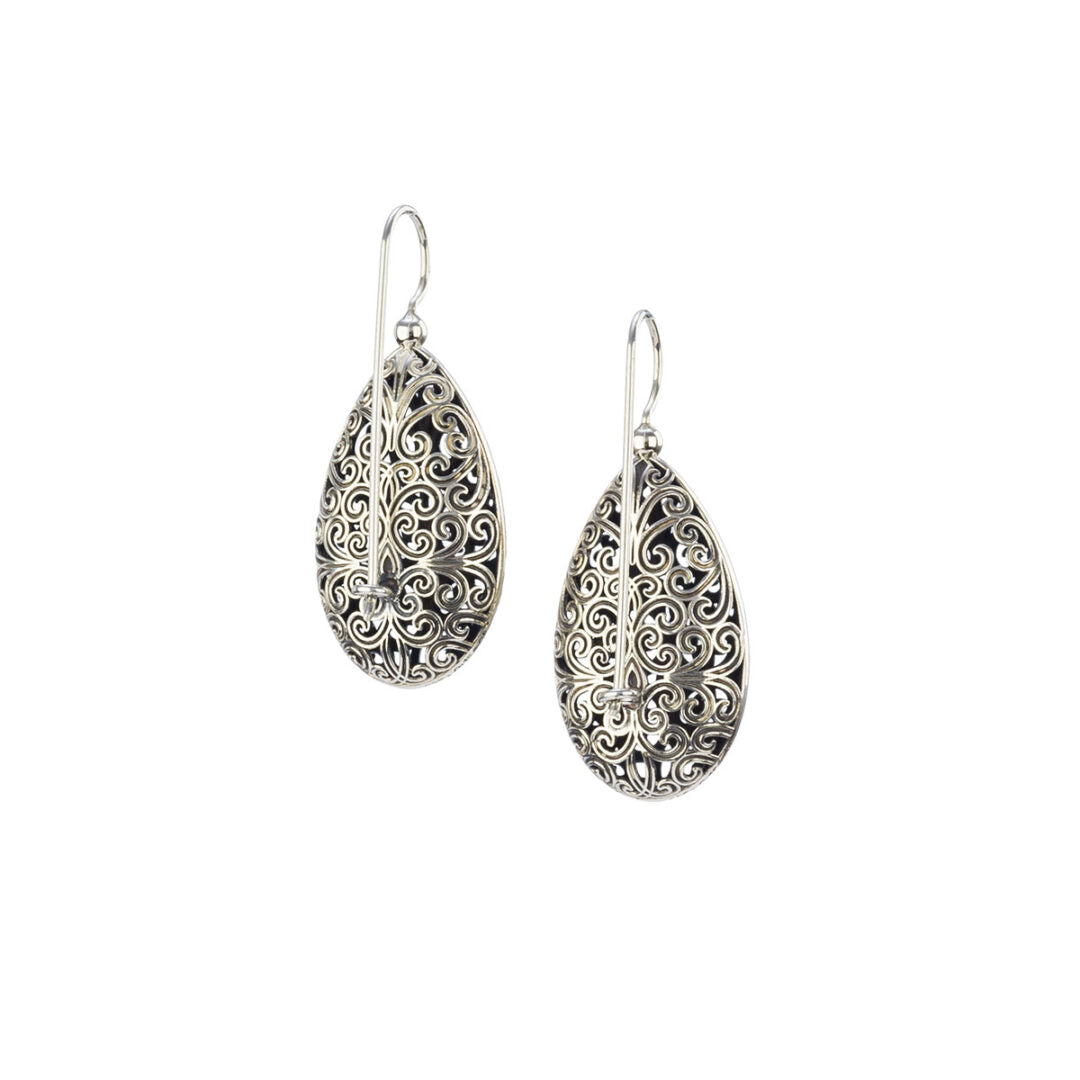 Gerochristo - Kallisto Teardrop Earrings in oxidized Silver 925