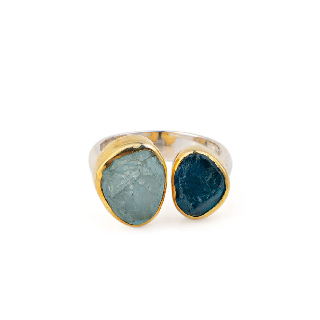 Apatite and Blue Topaz Ring