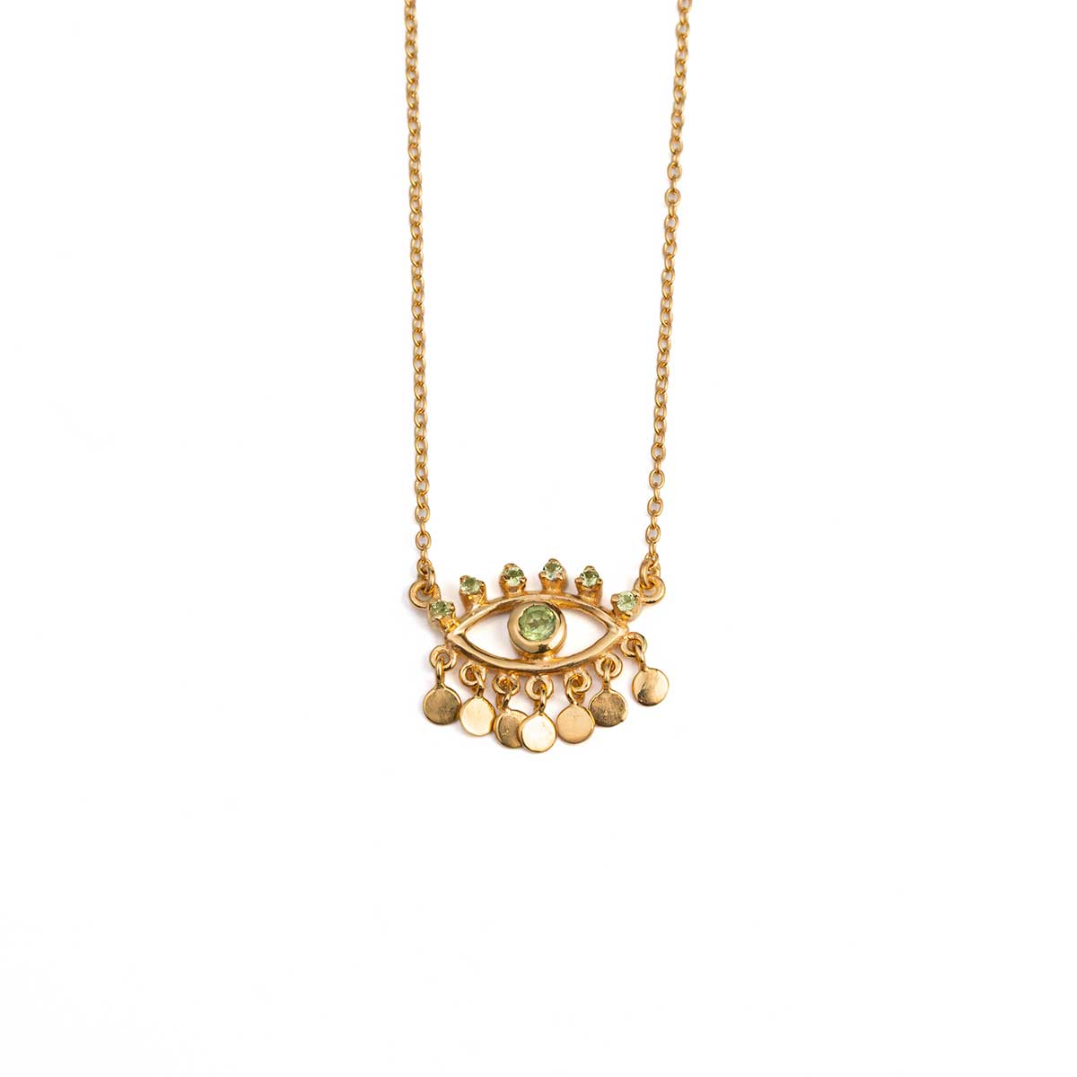 Eye Necklace with Peridot