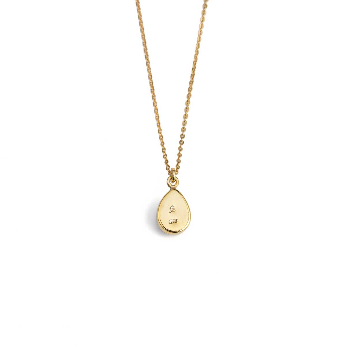 Tear Drop Amazonite Necklace - 925 Sterling Silver and Gold Plated