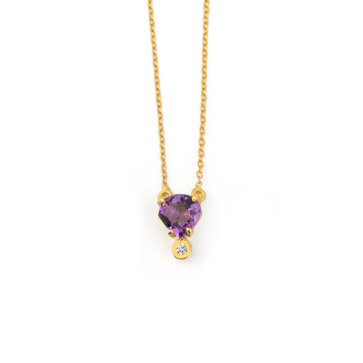 Amethyst Drop Necklace