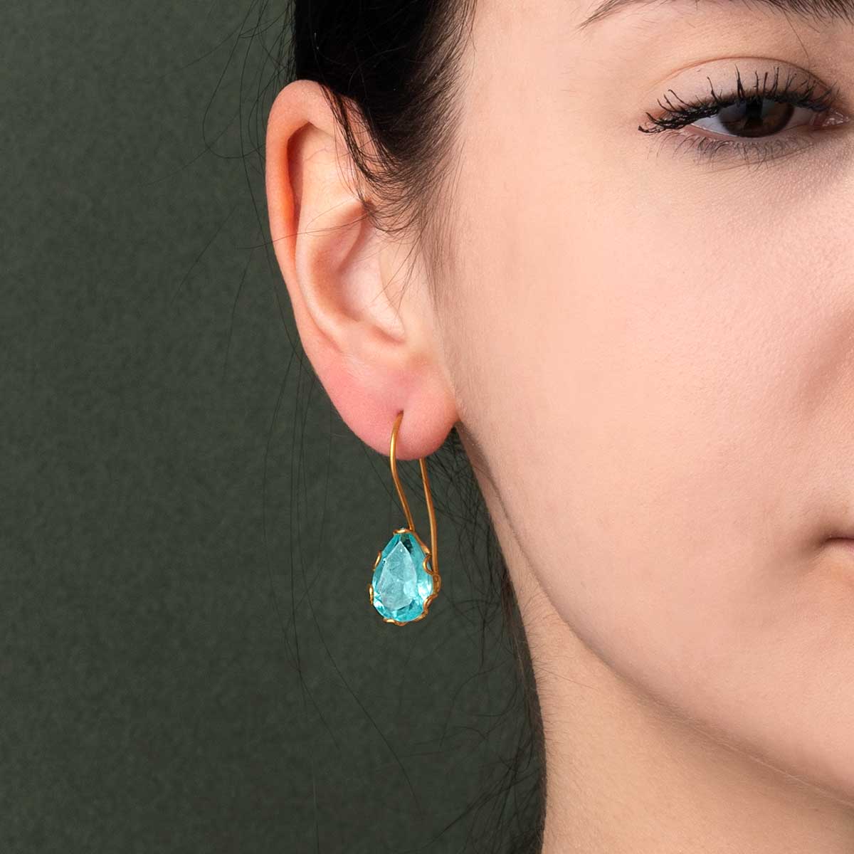 Blue Quartz Earrings - Silver 925