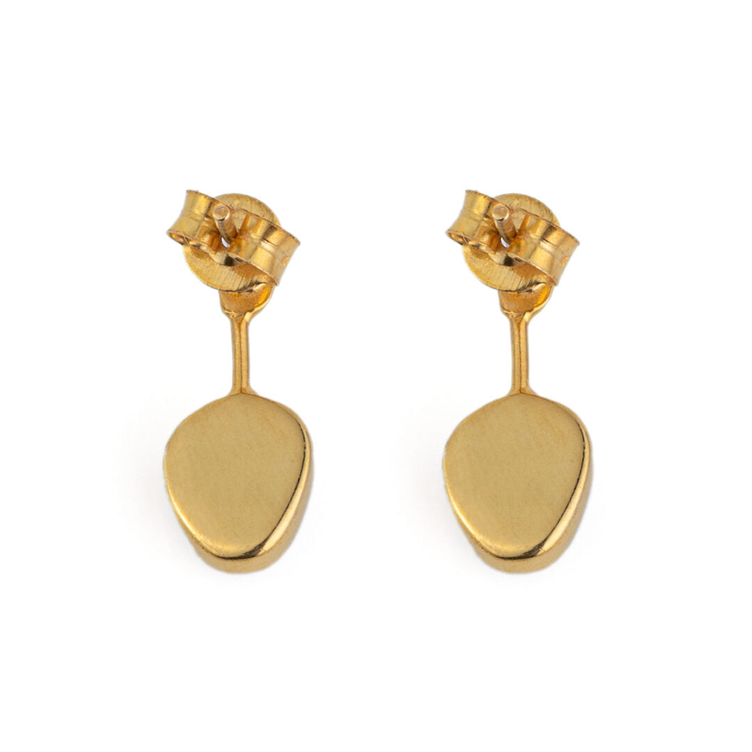 Blue Topaz Drop Earrings - 925 Sterling Silver and Gold Plated