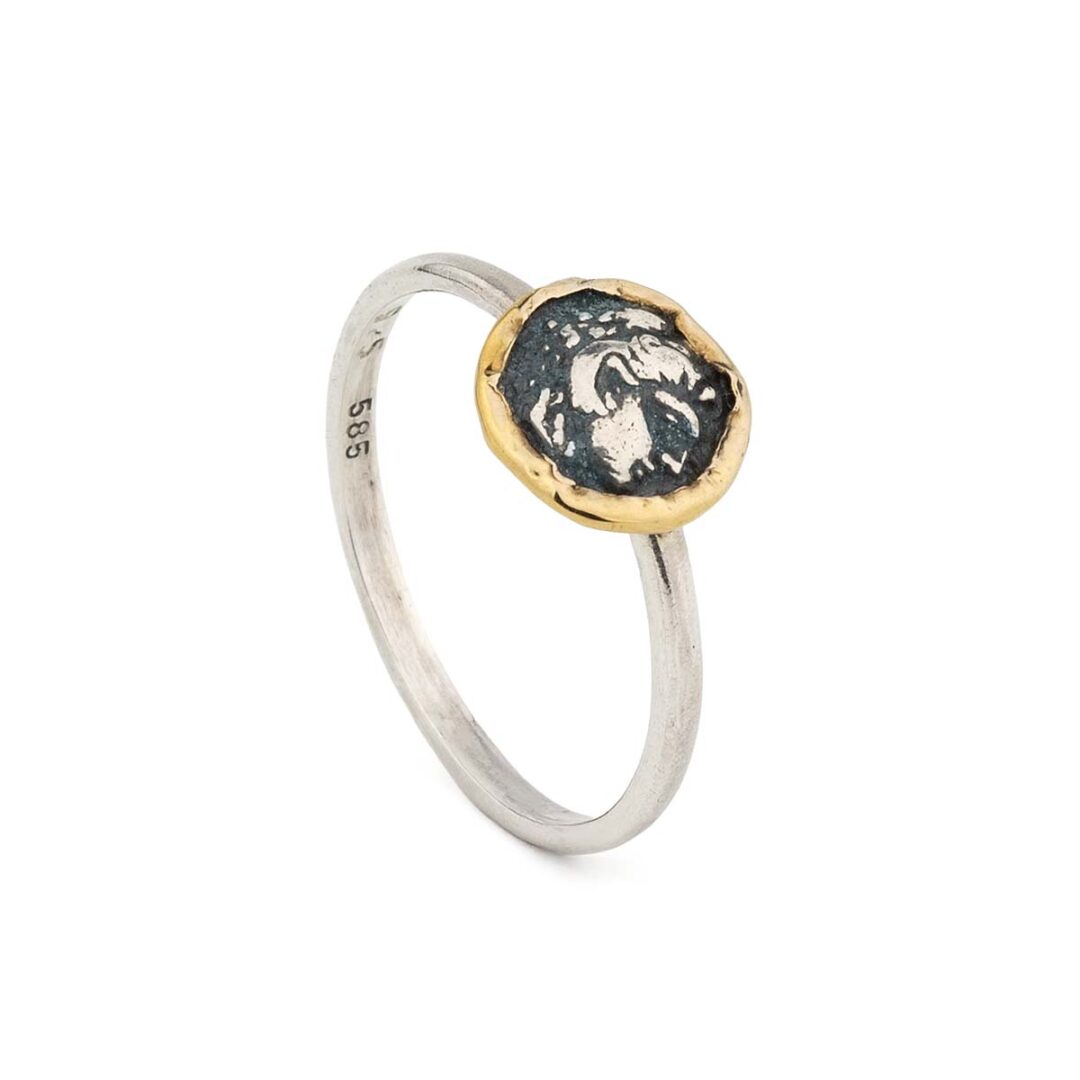 Heracles Ring - 925 Sterling Silver and 14K Gold