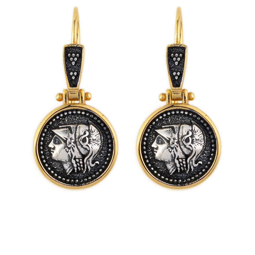 Athena Earrings - 925 Sterling Silver and Gold Plated