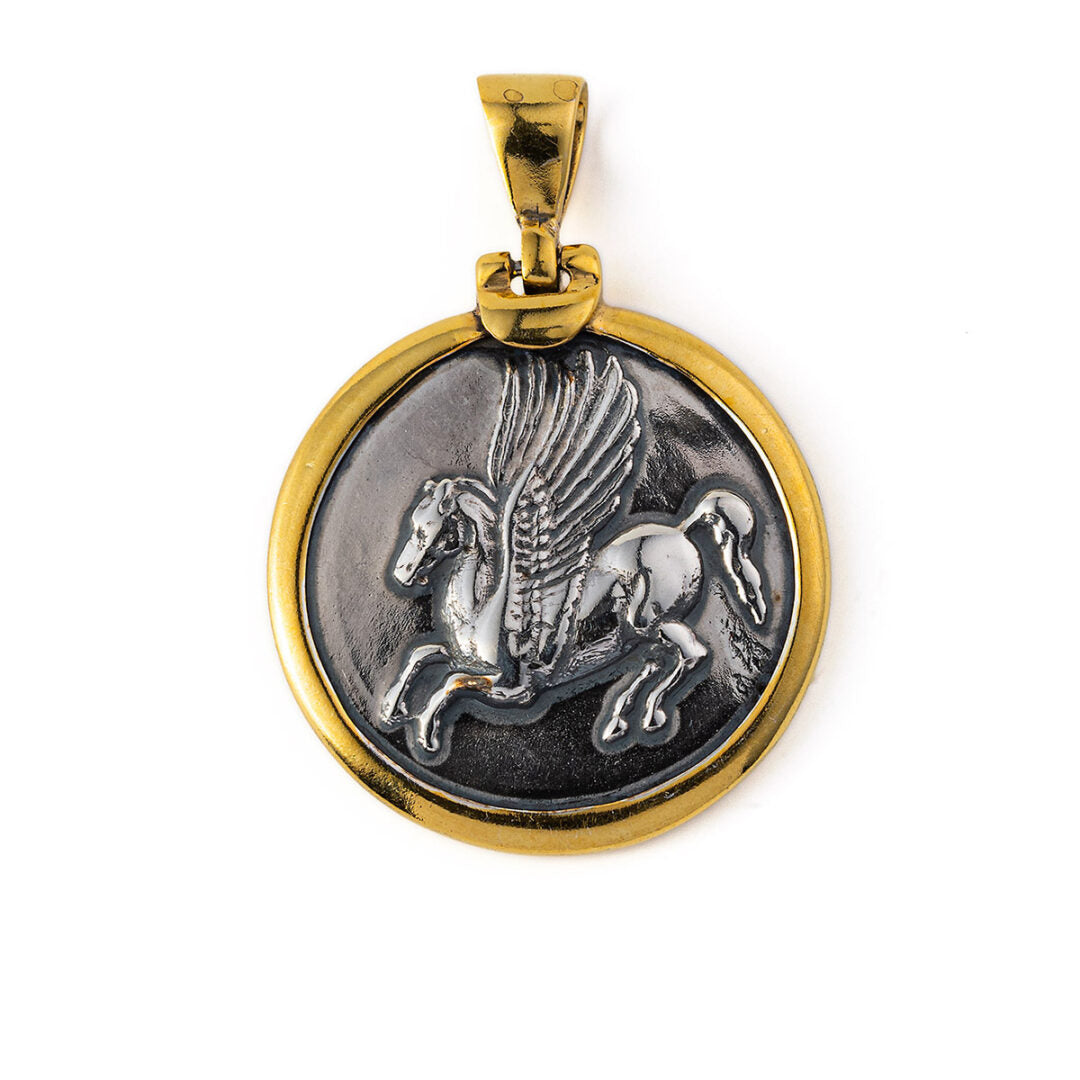 Pegasus Pendant - 925 Sterling Silver Gold Plated