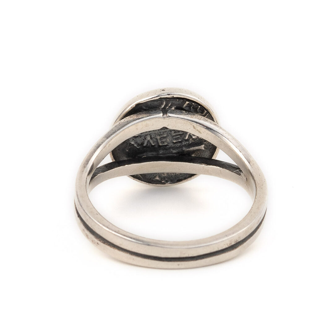Goddess Athena Coin Ring - Sterling Silver