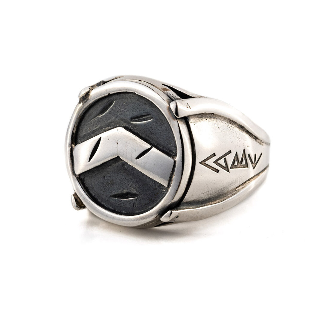 Spartan Shield Ring - 925 Sterling Silver
