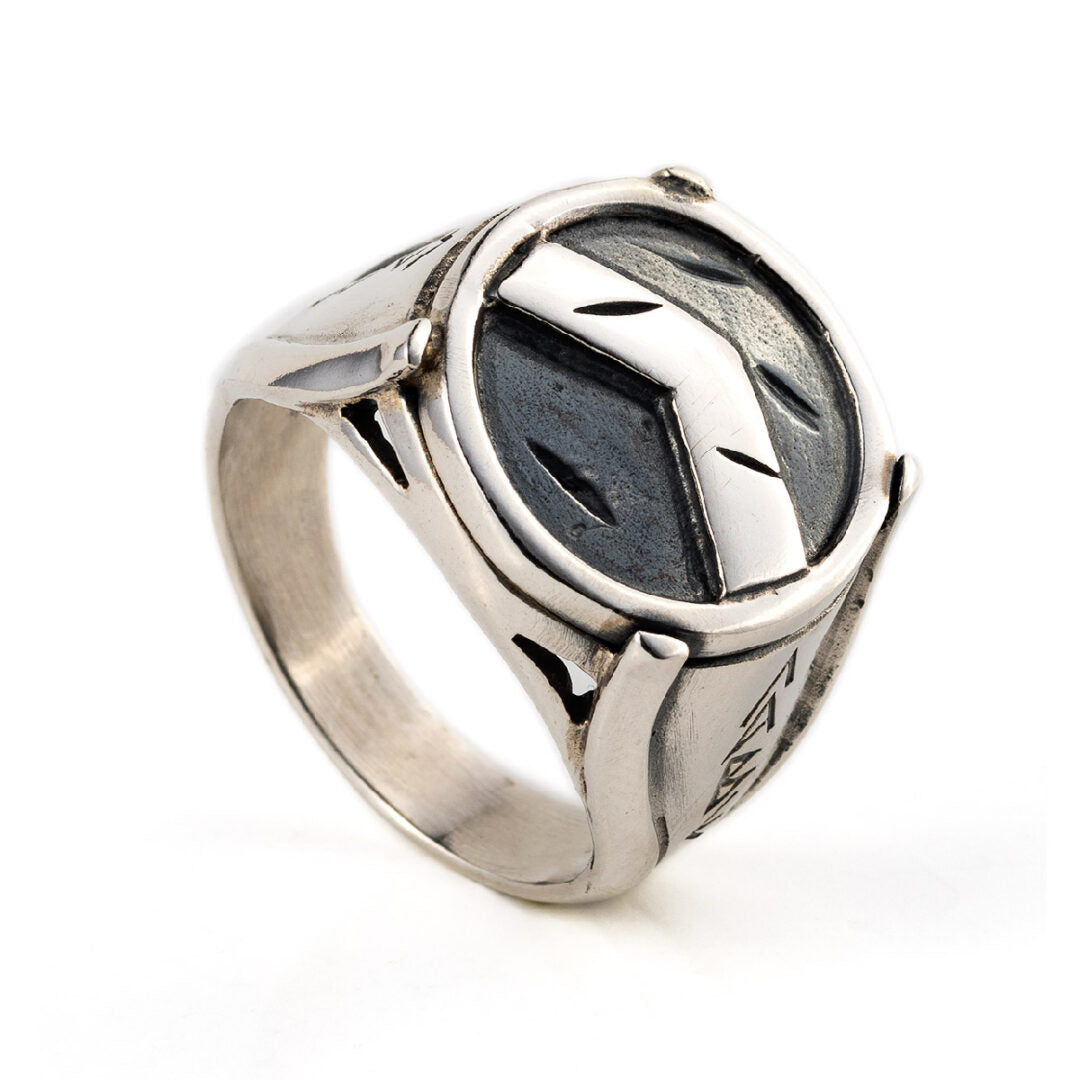 Spartan Shield Ring - 925 Sterling Silver