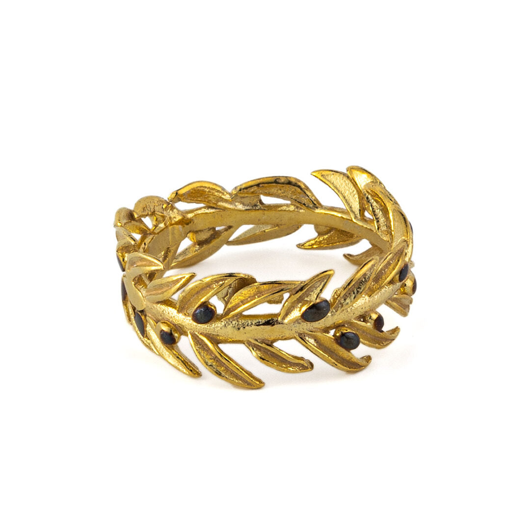 Leaf Ring - 925 Sterling Silver and Gold Plated