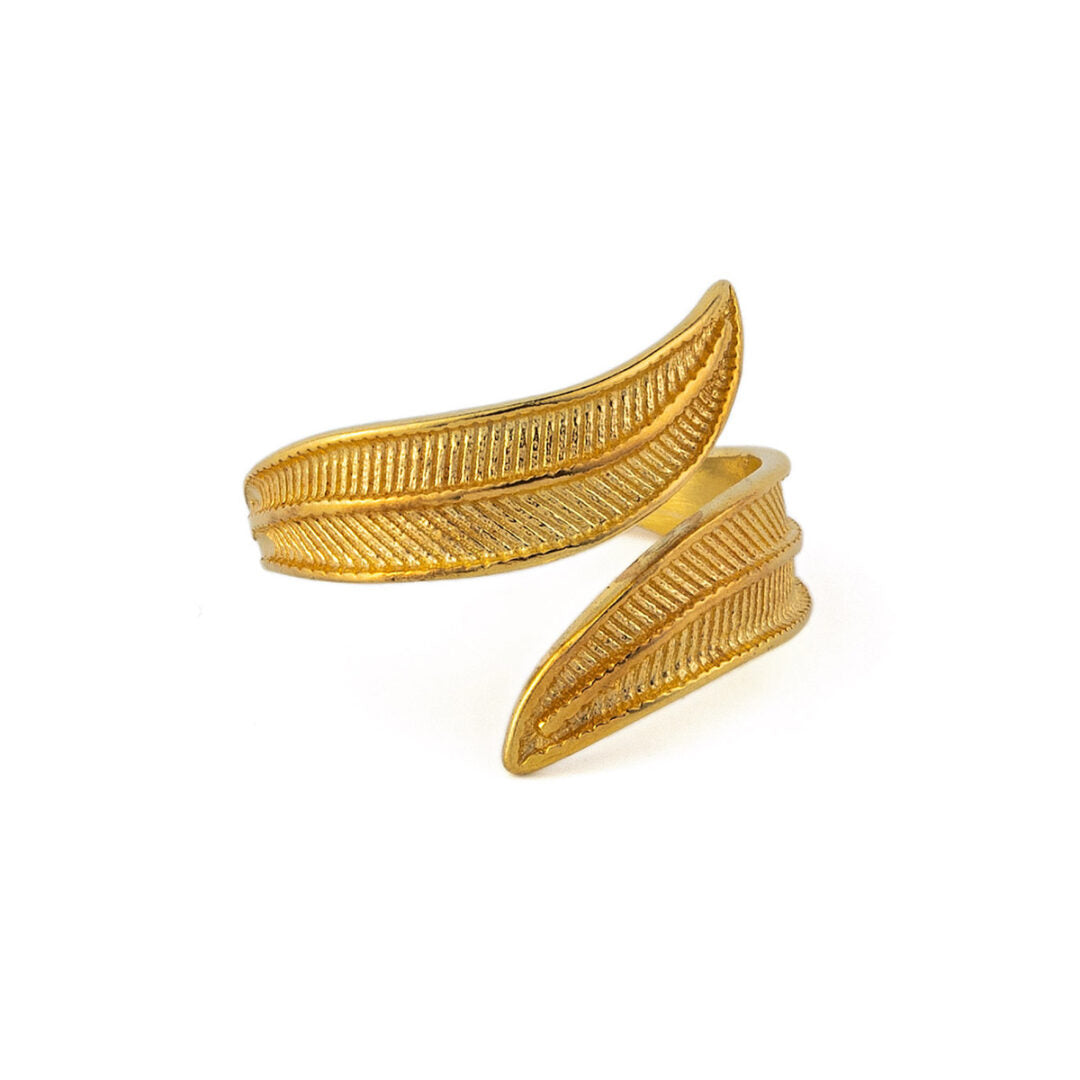 Leaves Ring - Sterling Silver and Gold Plated