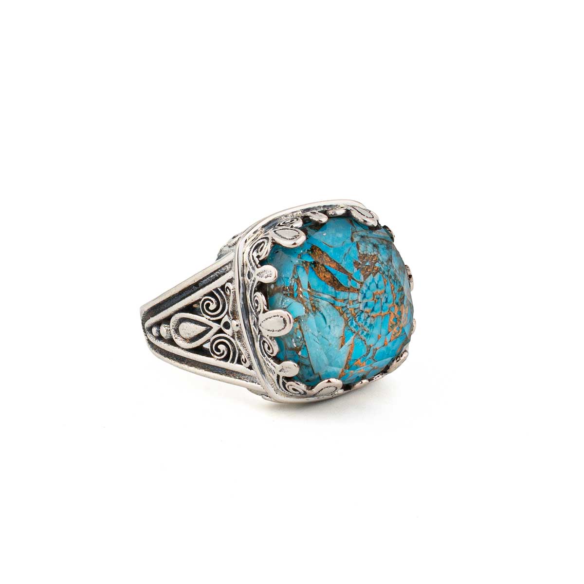 Gerochristo - Aegean Colors Square Ring in 925 Sterling Silver